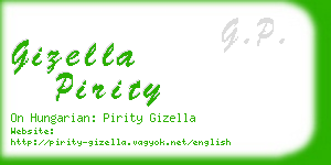 gizella pirity business card